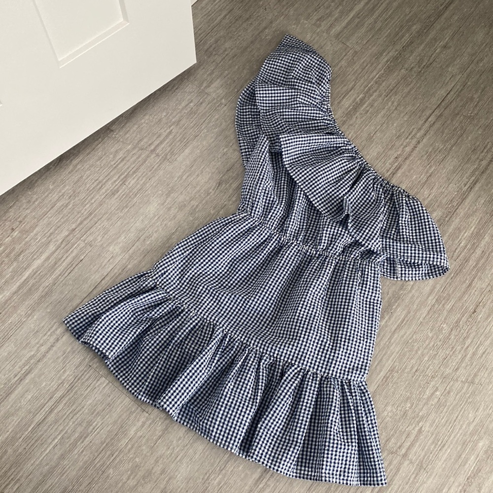 One shoulder Gingham Summer Minkpink Dress
